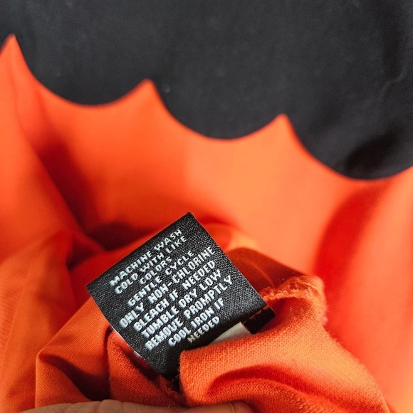 Victoria Beckham x Target Scalloped Shift Peplum Dress L Orange Black Sleeveless - Picture 10 of 12